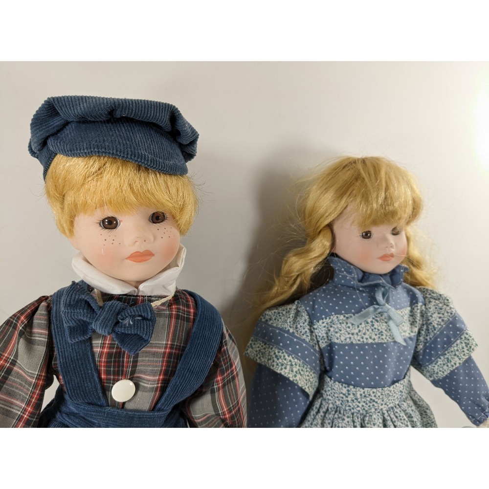 2 Ashton drake galleries porcelain dolls 25 anniversary collection Girl and Boy - Picture 2 of 7